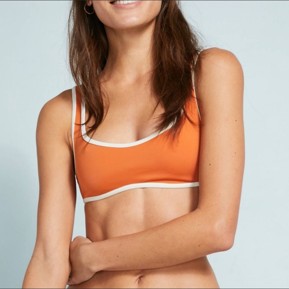 Solid & Striped NWT The Elle Top Burnt Orange Size small Bikini Top